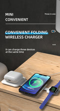 3-in-1 Magnetic Foldable Wireless Charging Station for Multiple Devices