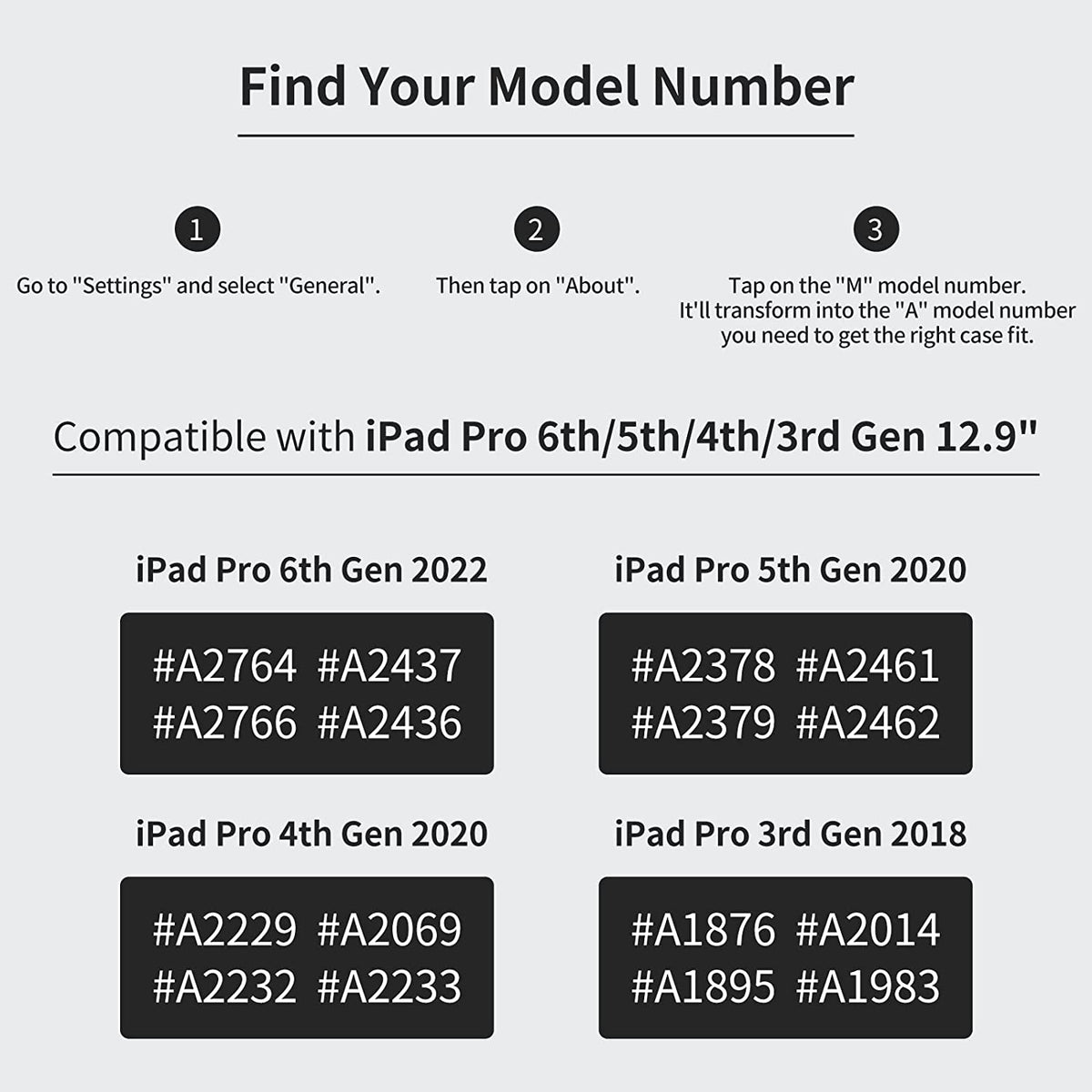Case for Ipad Pro 12.9 6Th/5Th/4Th/3Rd Generation