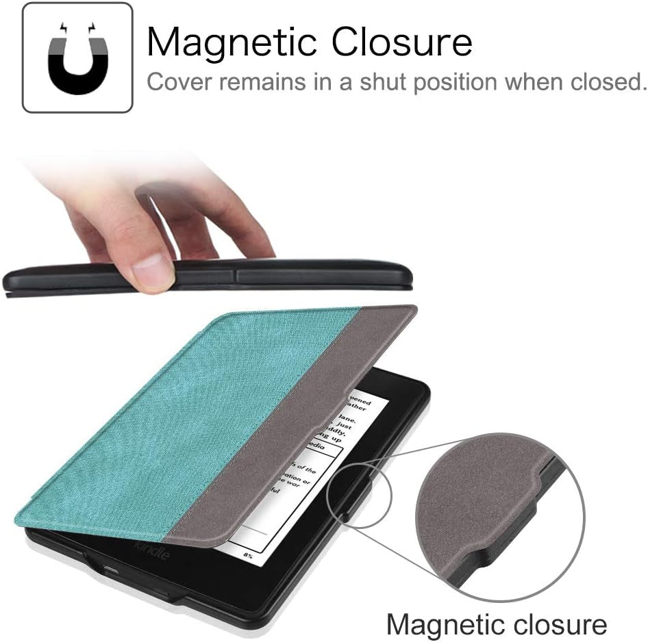 Slimshell Case for 6" Kindle Paperwhite 2012-2017, Turquoise