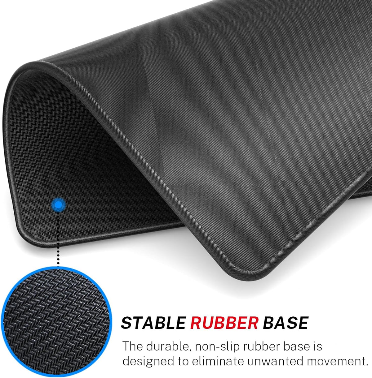 Essential Office & Gaming Mouse Pad, 30% Larger, 8.5” X 11” In, Black