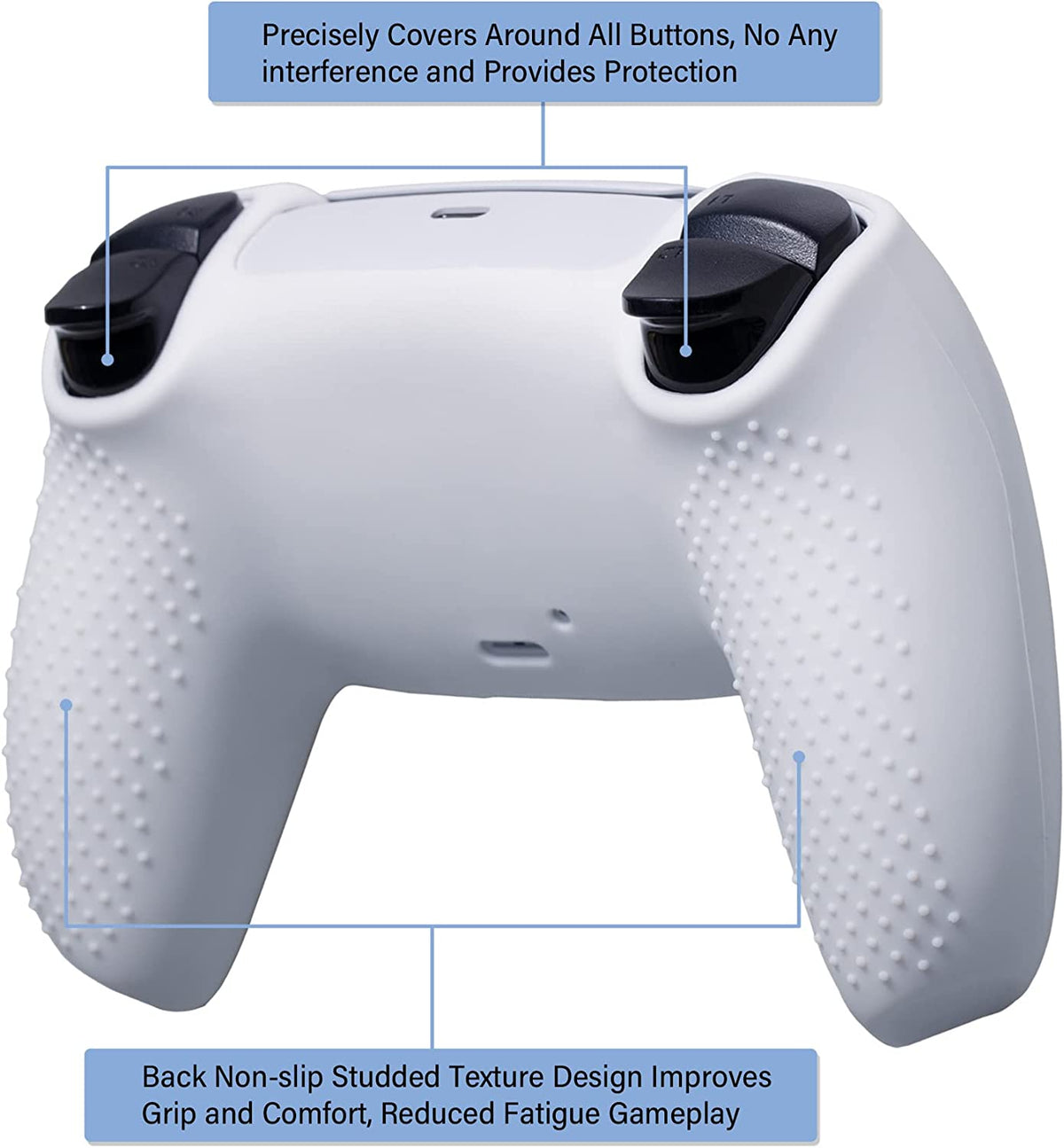 Water Transfer Printing Silicone Protective Case for PS5 Controller with 10 Thumb Grips