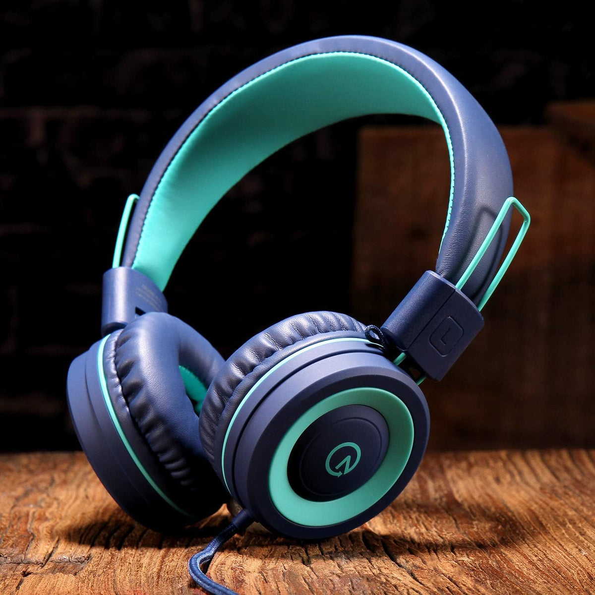 K11 Kids Headphones with Wired Cord 3.5Mm Jack Navy/Teal