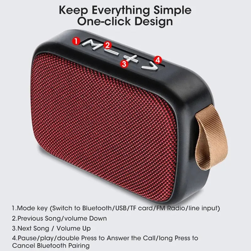 Portable Wireless Outdoor Subwoofer Mini Speaker with Cloth Design