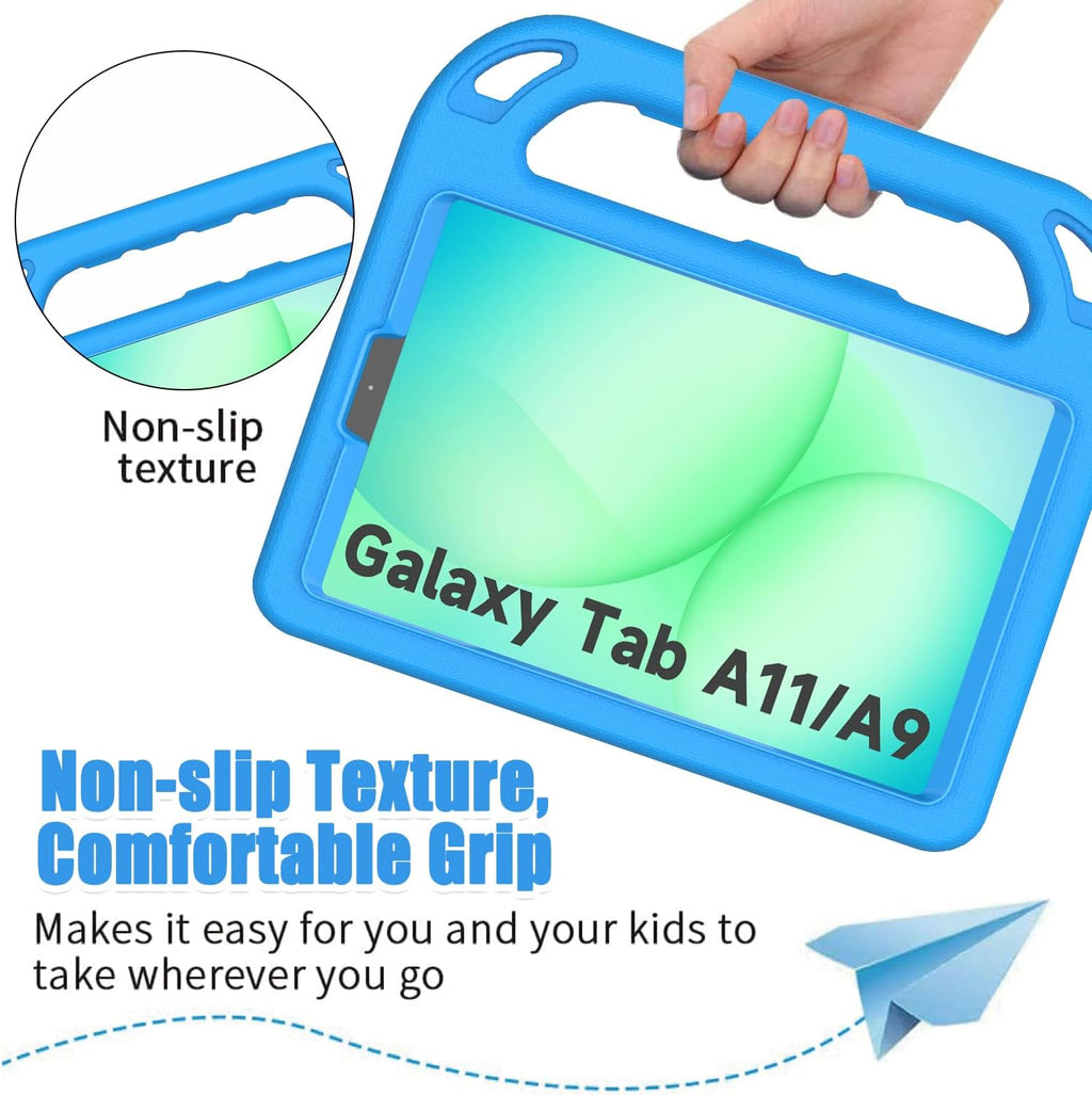 Kids Case for Samsung Galaxy Tab A11 8.7 Inch 2025/A9 8.7" 2023 /Tab A7 Lite 8.7" 2021- with Built-In Screen Protector, Shockproof Samsung Galaxy Tab A11/A9/A7 Lite Case 8.7 Inch - Blue