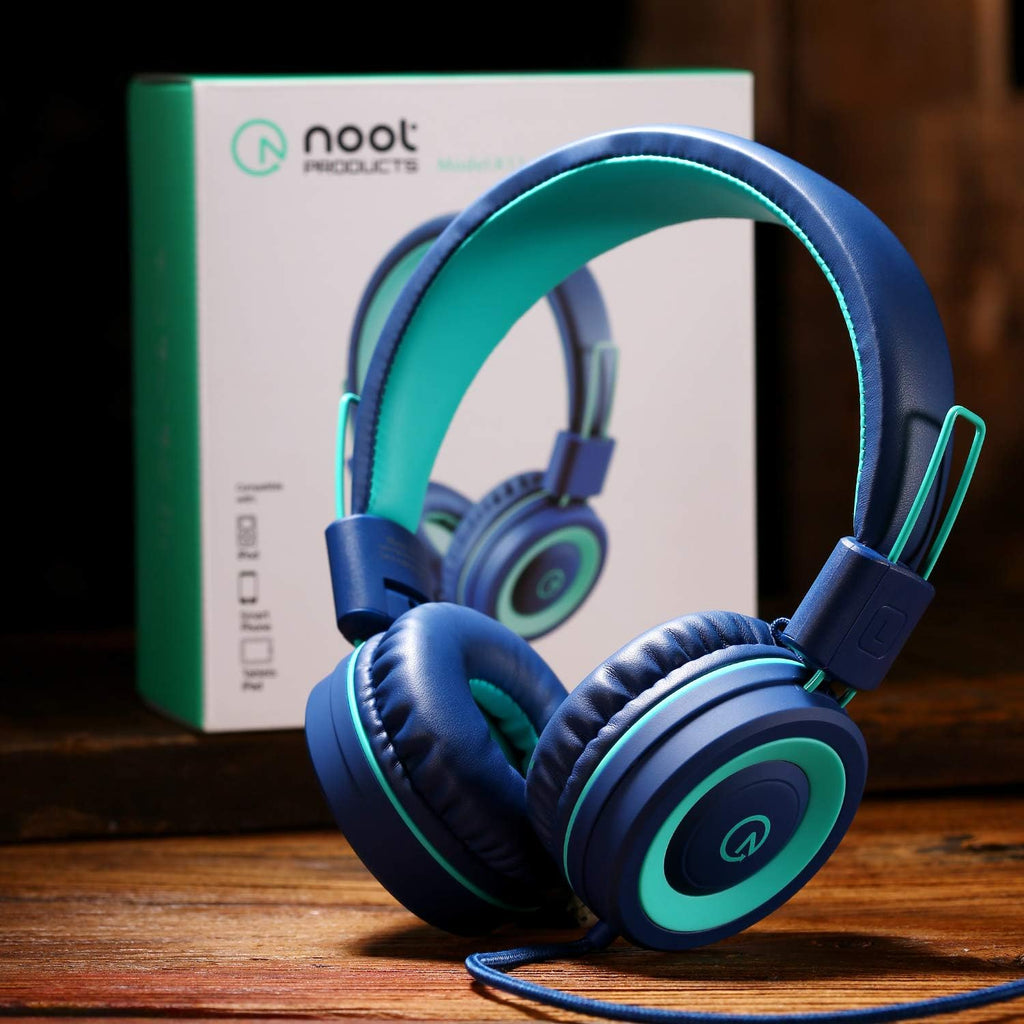 K11 Kids Headphones with Wired Cord 3.5Mm Jack Navy/Teal