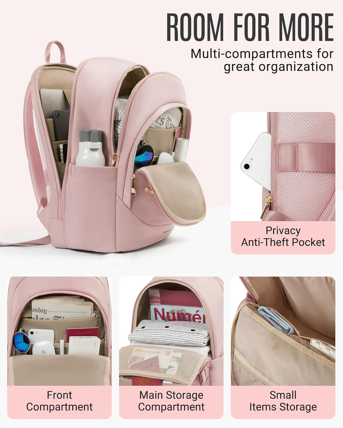Travel Backpack for Women, 15.6 Inch Laptop Daypack